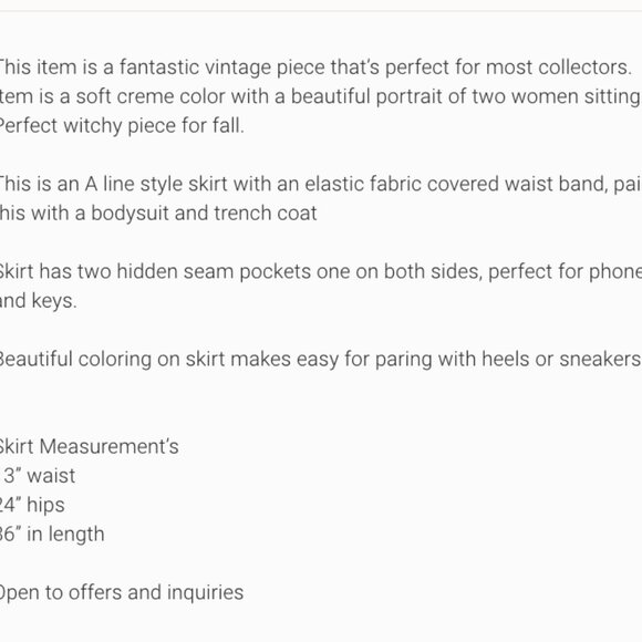 Vintage “ Mother May I “ Midi Skirt - Picture 2 of 7